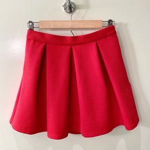 Topshop Ribbed Pleated Mini Skirt